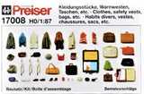 HO Scale Preiser Kg 17008 Clothes, Safety Vests, Bags, Etc Detail/Figure Set