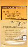 HO Scale Details West CB-170 Automatic Train Control Box for Hood Units 2-Strap