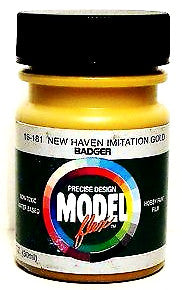 Badger Model Flex 16-181 New Haven Imitation Gold 1 oz Acrylic Paint Bottle