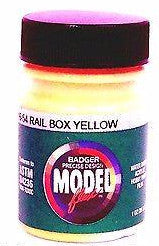 Badger Model Flex 16-54 RBOX Railbox Yellow 1 oz Acrylic Paint Bottle