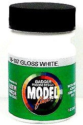 Badger Model Flex 16-107 Gloss White 1 oz Acrylic Paint Bottle