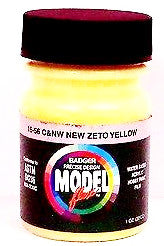 Badger Model Flex 16-56 C&NW Chicago Northwestern New Zeto Yellow 1 oz Acrylic Paint Bottle