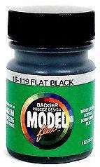 Badger Model Flex 16-119 Flat Black 1 oz Acrylic Paint Bottle
