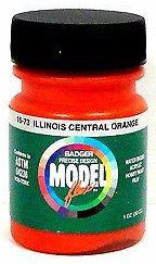 Badger Model Flex 16-73 IC Illinois Central Orange 1 oz Acrylic Paint Bottle