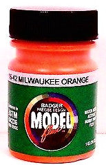 Badger Model Flex 16-42 MILW Milwaukee Road Orange 1 oz Acrylic Paint Bottle