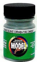 Badger Model Flex 16-96 Olive Drab FSC34097 1 oz Acrylic Paint Bottle