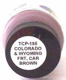 Tru-Color TCP-195 CW Colorado & Wyoming Freight Car Brown 1 oz Paint Bottle