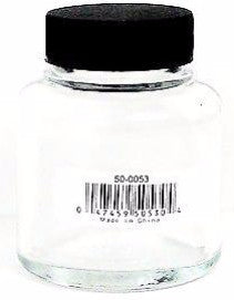 Badger Airbrush 50-0053 Empty 2 oz Glass Bottle w/Lid