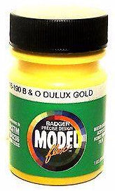 Badger Model Flex 16-190 B&O Baltimore & Ohio Dulux Gold 1 oz Acrylic Paint