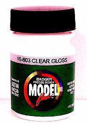 Badger Model Flex 16-603 Clear Gloss Overcoat 1 oz Acrylic Paint Bottle