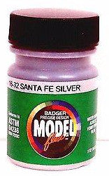 Badger Model Flex 16-32 ATSF Santa Fe Silver 1 oz Acrylic Paint Bottle