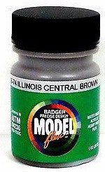 Badger Model Flex 16-74 IC Illinois Central Brown 1 oz Acrylic Paint Bottle