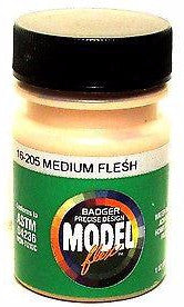 Badger Model Flex 16-205 Medium Flesh 1 oz Acrylic Paint Bottle