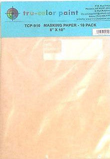 Tru-Color TCP-910 Masking Paper Ten Pack 8" X 10" Sheets