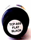 Tru-Color TCP-805 Flat Black 1 oz Acrylic Paint Bottle