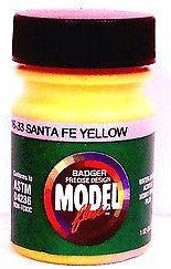Badger Model Flex 16-33 ATSF Santa Fe Yellow 1 oz Acrylic Paint Bottle