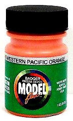 Badger Model Flex 16-89 WP Western Pacific Orange 1 oz Acrylic Paint Bottle