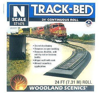 N Scale Woodland Scenics ST1475 Track-Bed 24' Continuous Roll