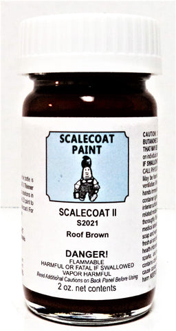 Scalecoat II S2021 Roof Brown 2 oz Enamel Paint Bottle