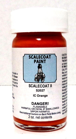 Scalecoat II S2027 IC Illinois Central Orange 2 oz Enamel Paint Bottle