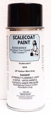 Scalecoat II S2032 UP Union Pacific Harbor Mist Gray 6 oz Enamel Paint Spray Can