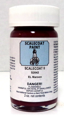 Scalecoat II S2042 EL Erie Lackawanna Maroon 2 oz Enamel Paint Bottle