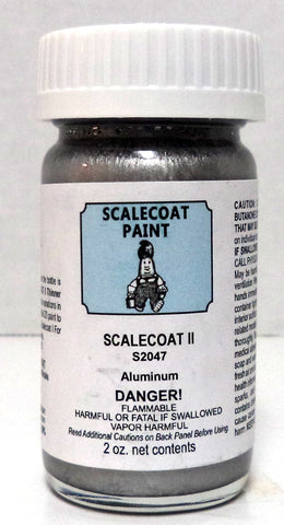 Scalecoat II S2047 Aluminum 2 oz Enamel Paint Bottle