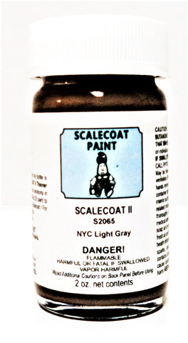 Scalecoat II S2065 NYC New York Central Light Gray 2 oz Enamel Paint Bottle