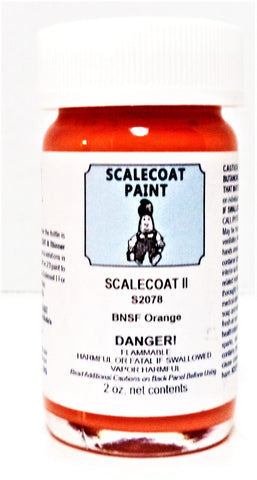 Scalecoat II S2078 BNSF Burlington Northern Santa Fe Orange 2 oz Enamel Paint