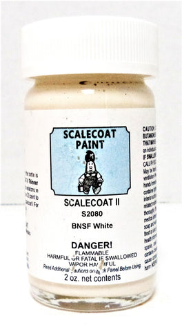 Scalecoat II S2080 BNSF Burlington Northern Santa Fe White 2 oz Enamel Paint
