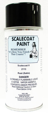 Scalecoat II S2113 Satin Rust 6 oz Paint Enamel Spray Can