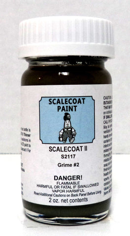 Scalecoat II S2117 Grime #2 2 oz Enamel Paint Bottle