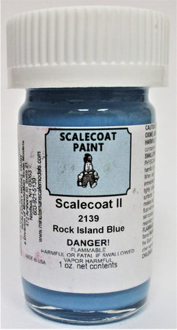 Scalecoat II S2139 Rock Island "Bankruptcy" Blue 1 oz Enamel Paint Bottle