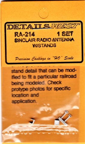 HO Scale Details West RA-214 Sinclair Radio Antenna w/Ground Plain