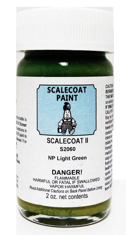 Scalecoat II S2060 NP Northern Pacific Light Green 2 oz Enamel Paint Bottle