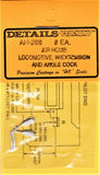 HO Scale Details West AH-268 Locomotive Air Hose w/Extension & Angle Cock pkg(2)