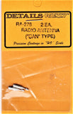 HO Scale Details West RA-276 Radio Antenna "Can" Type pkg (2)