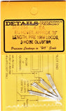 HO Scale Details West MU-294 MU Hoses 3-Cluster 36" Pre-1980 Locomotives pkg (4)