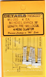 HO Scale Details West MU-295 MU Hoses 4-Cluster 36" Pre-1980 Locomotives pkg (4)