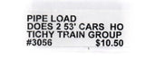 HO Scale Tichy Train Group 3056 53' Flatcar Pipe Load (18) Pieces