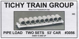 HO Scale Tichy Train Group 3056 53' Flatcar Pipe Load (18) Pieces