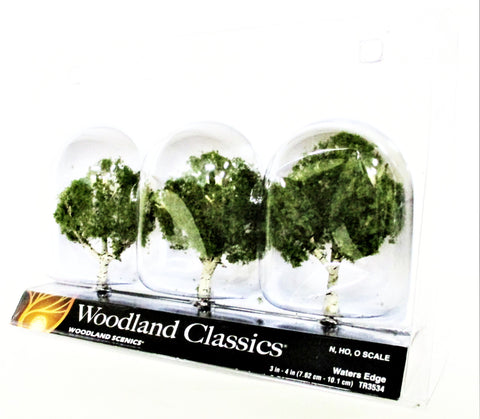 Woodland Classics Ready-Made Trees TR3534 Waters Edge - 3/pkg