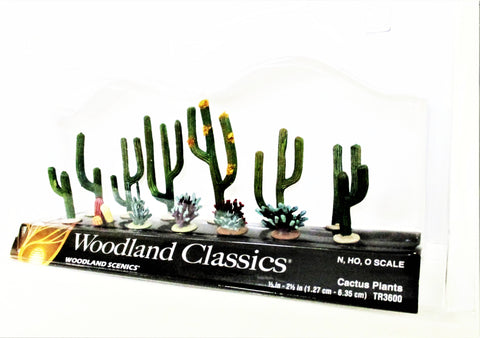 Woodland Classics Ready-Made Trees TR3600 Cactus Plants - 7/pkg