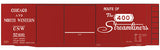 HO Scale Tichy Train Group 10115 Chicago North Western 40' Double-Door Steel Boxcar Route of the 400 Streamliners Logo Decal Set