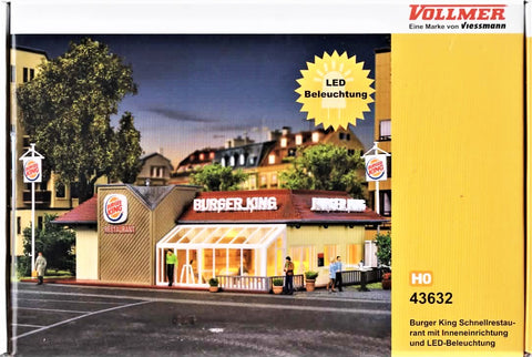 HO Scale Vollmer Gmbh 43632 Burger King Building Kit