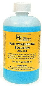 ALL Scale Micro Engineering 49-104 Rail Weathering Solution 16oz 473ml Bottle