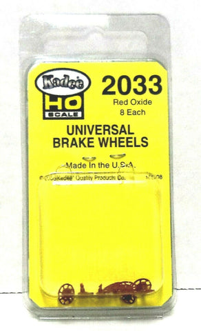 HO Scale Kadee #2033 Red Oxide Universal Brake Wheel Freight Car Detail Parts