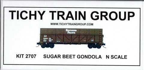 N Scale Tichy Train Group 2707 Undecorated Sugar Beet Gondola Kit