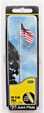 All Scale Woodland Scenics JP5951 Just Plug Medium Waving US Flag on Pole