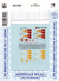 N Scale Microscale 60-1249 STAX 53' Containers Decal Set